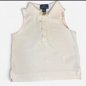 Polo by Ralph Lauren Kids White Sleeveless Polo 5 T for girls